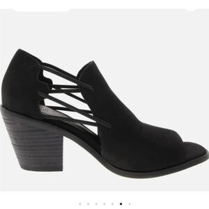 Eileen Fisher Vero Couio Alfie nubuck suede  block heels in black Size 11 NWT